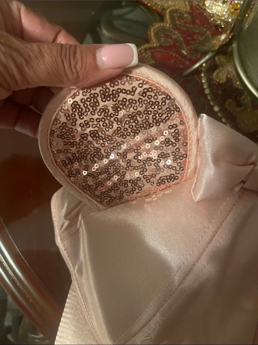 Disney Light Pink Satin Minnie Baseball Cap with Sequin Ears